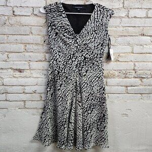 Evan Picone, Size 6, Black and white animal print